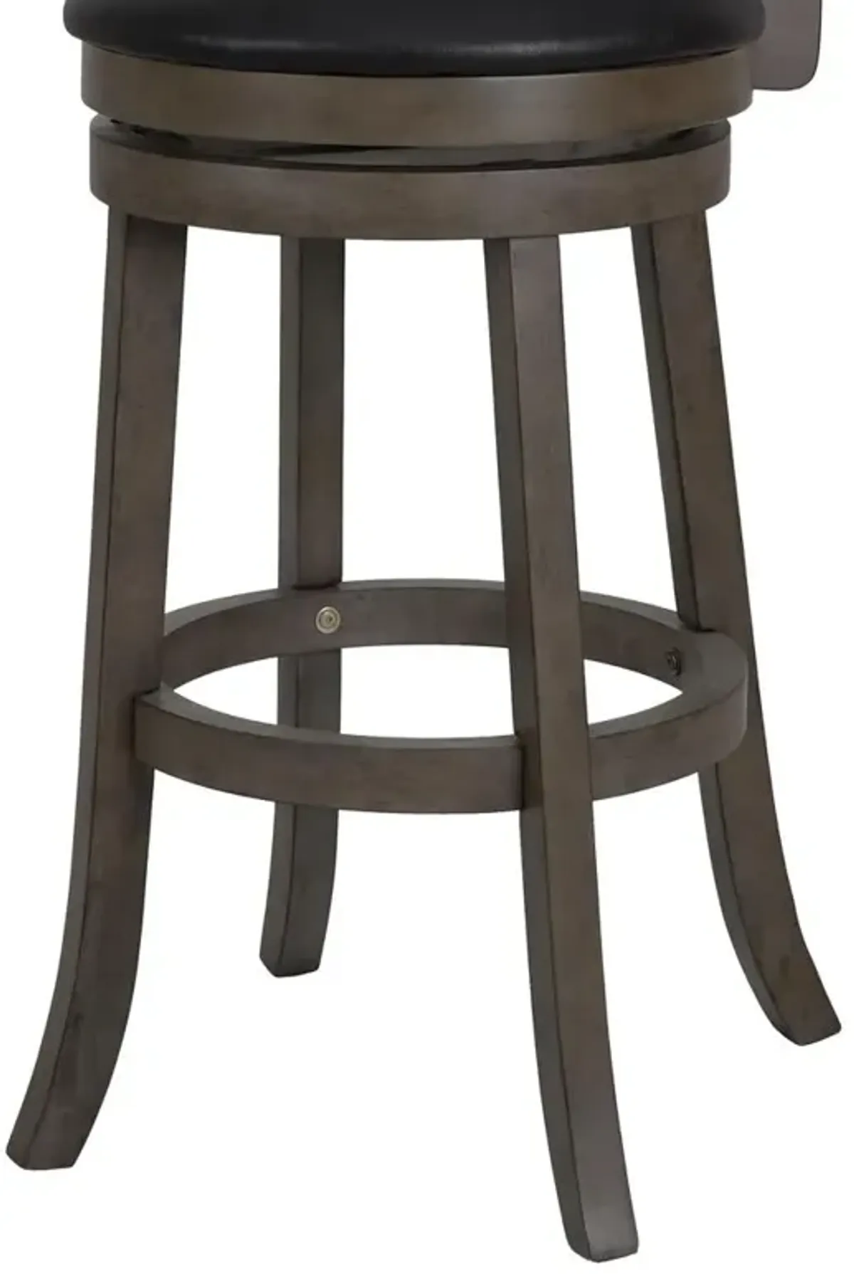 New Classic Furniture New Classic Manchester Gray Wood Swivel Bar Stool with PU Seat (Set of 2)