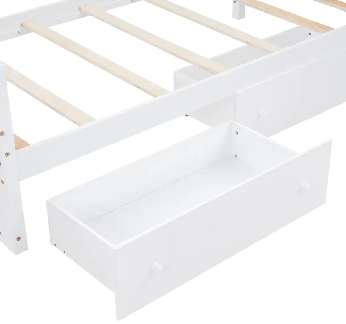 Merax L-shaped Loft Bed  with Platform Bed