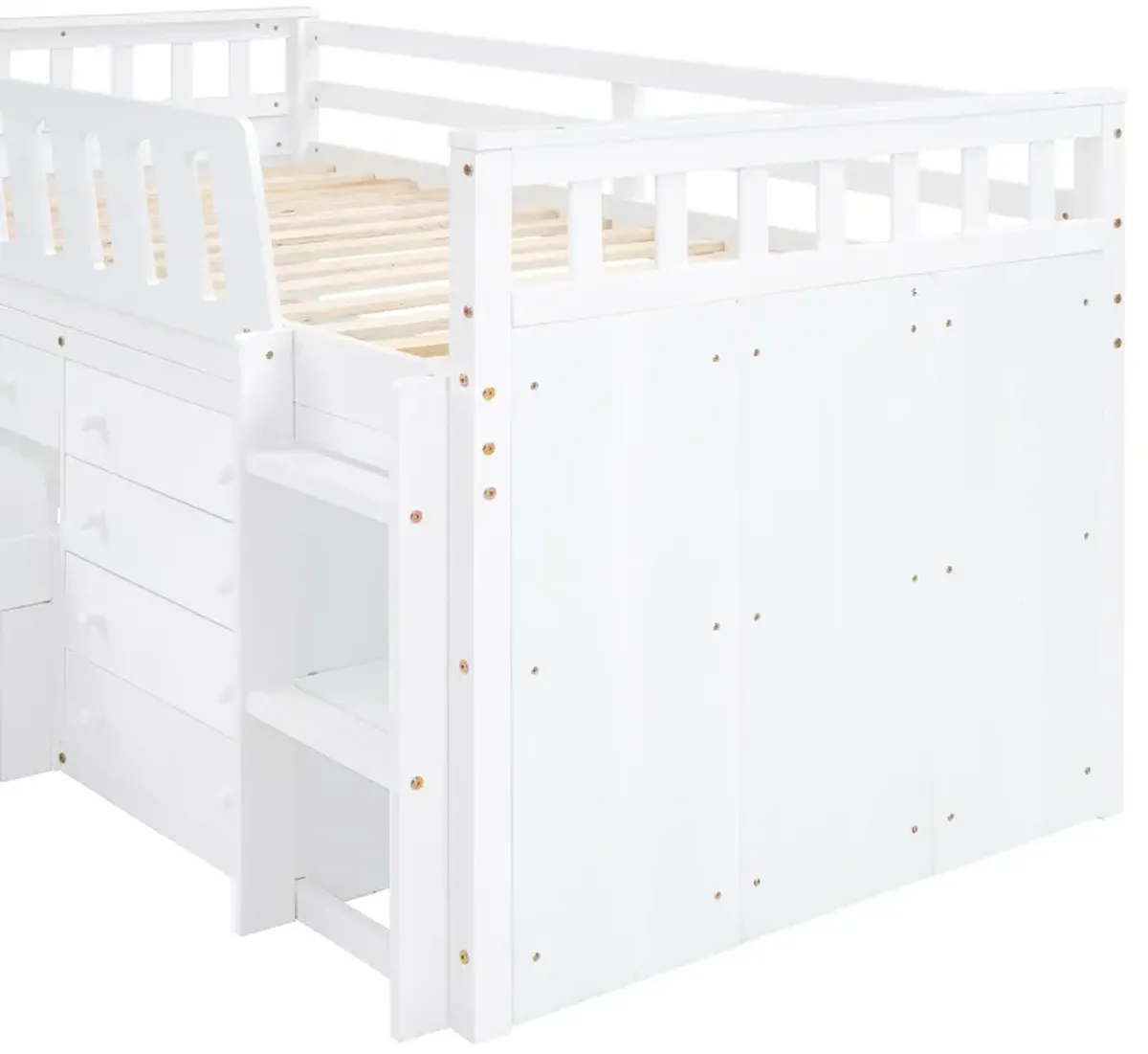 Merax L-shaped Loft Bed  with Platform Bed