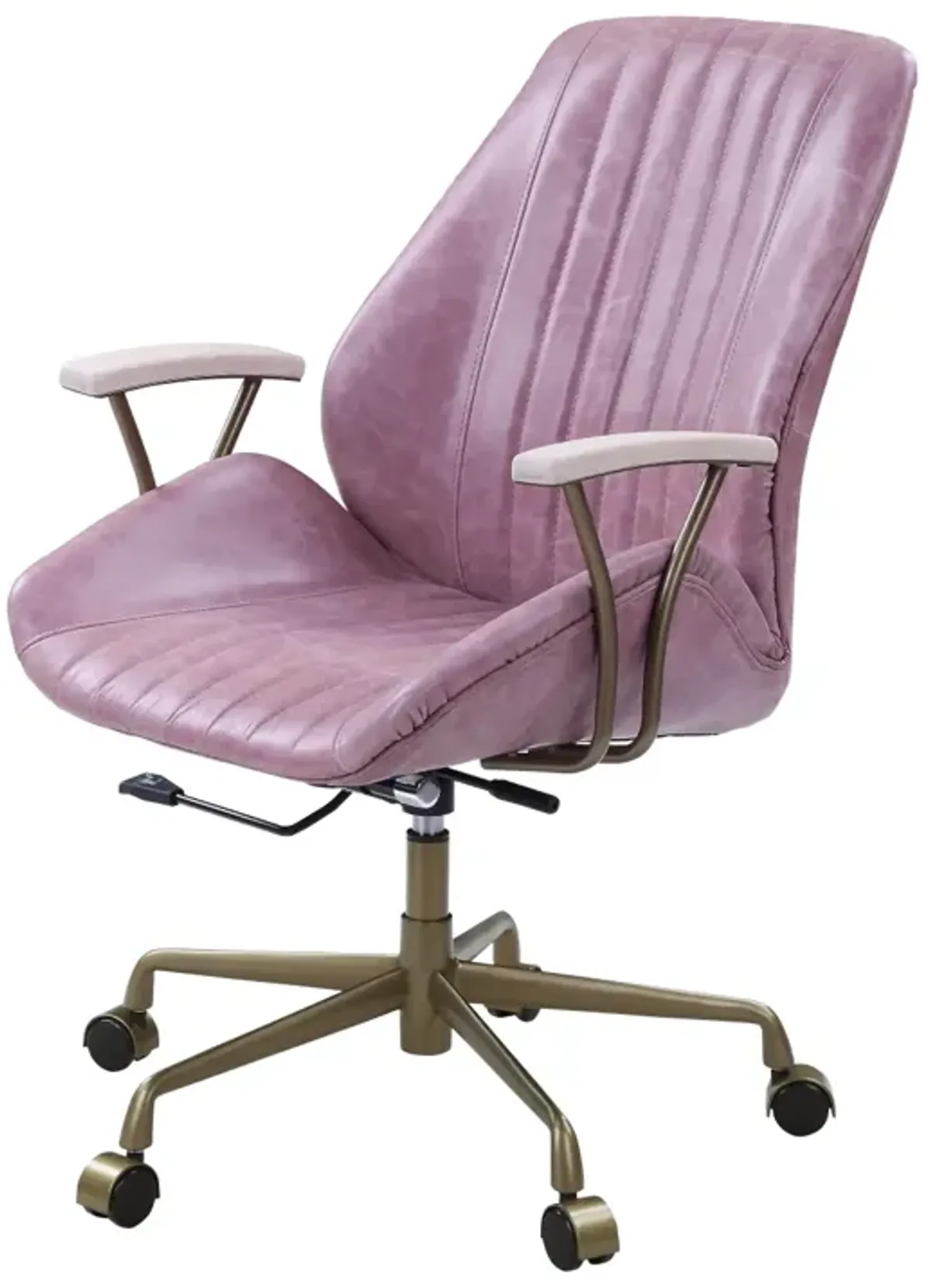 Hamilton Office Chair In Pink Top Grain Leather Of