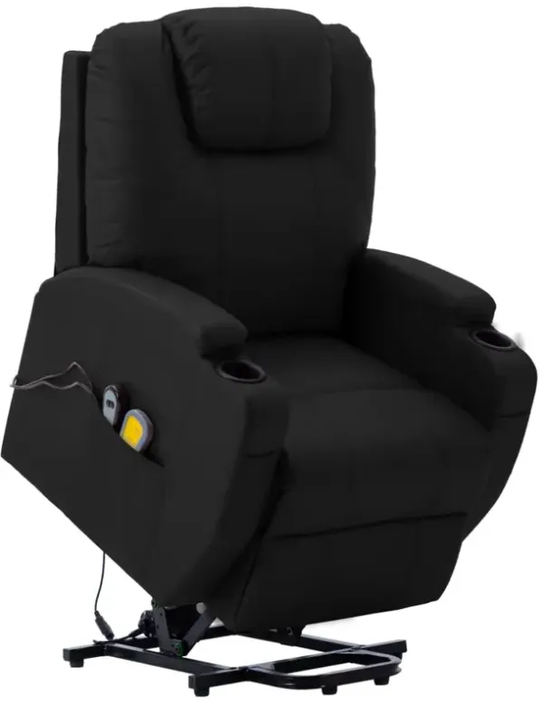 Stand up Massage Chair Black Faux Leather