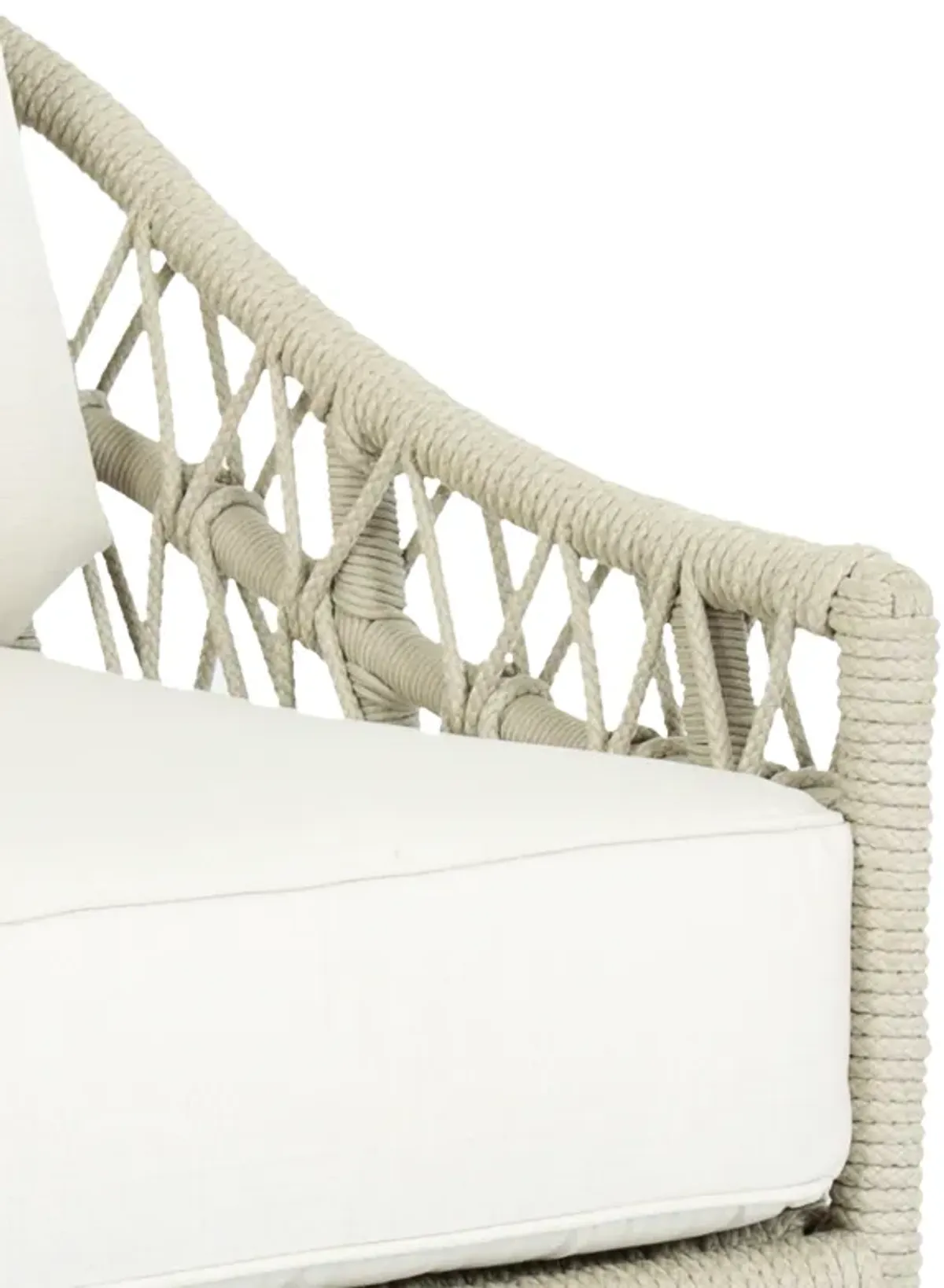 Dana Rope Club Chair in Linen Canvas w/ Self Welt