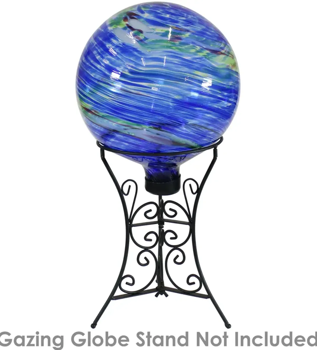 Sunnydaze Northern Lights Glass Gazing Globe - 10 in - 2-Pack 