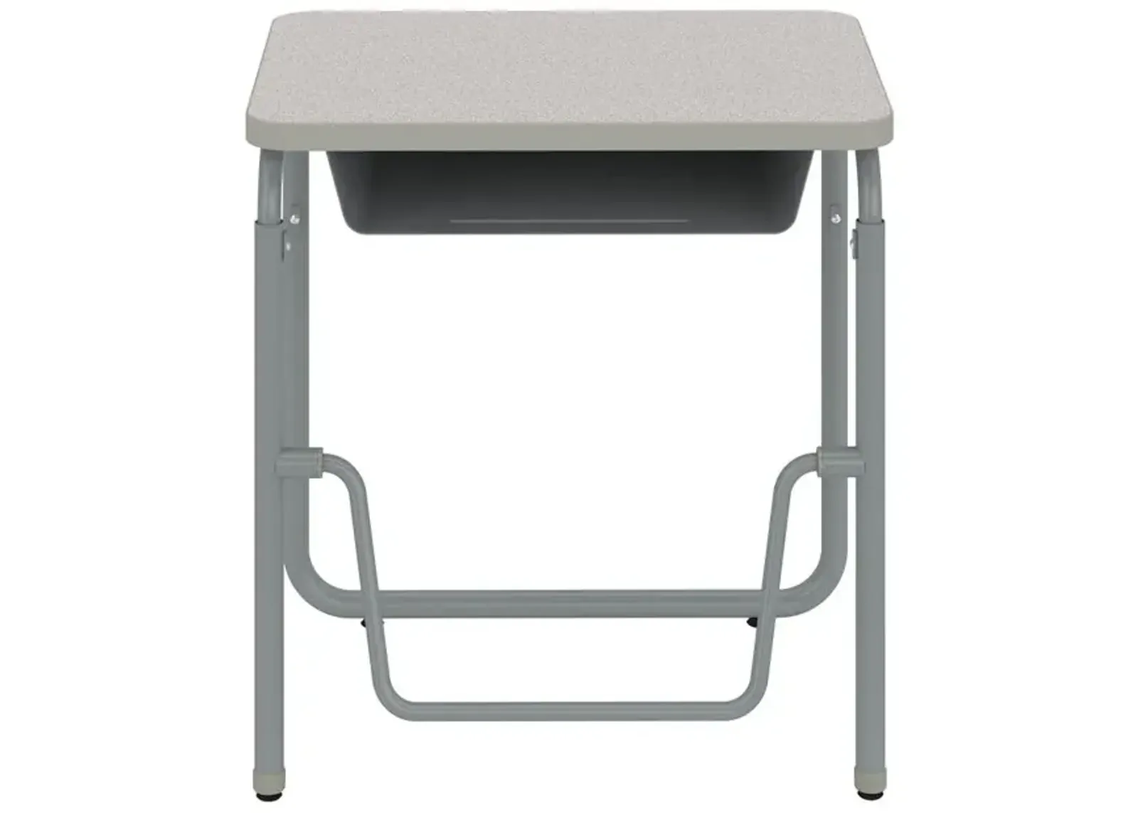 AlphaBetter® 2.0 Height – Adjustable Student Desk with Book Box and Pendulum Bar 29"-43” - Gray