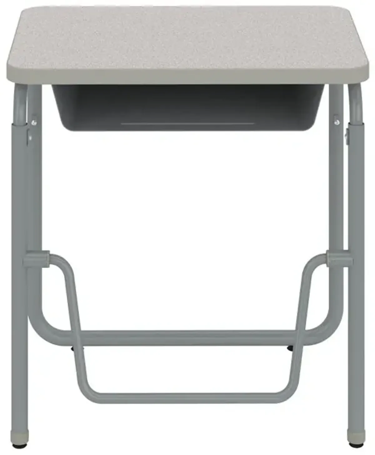 AlphaBetter® 2.0 Height – Adjustable Student Desk with Book Box and Pendulum Bar 29"-43” - Gray