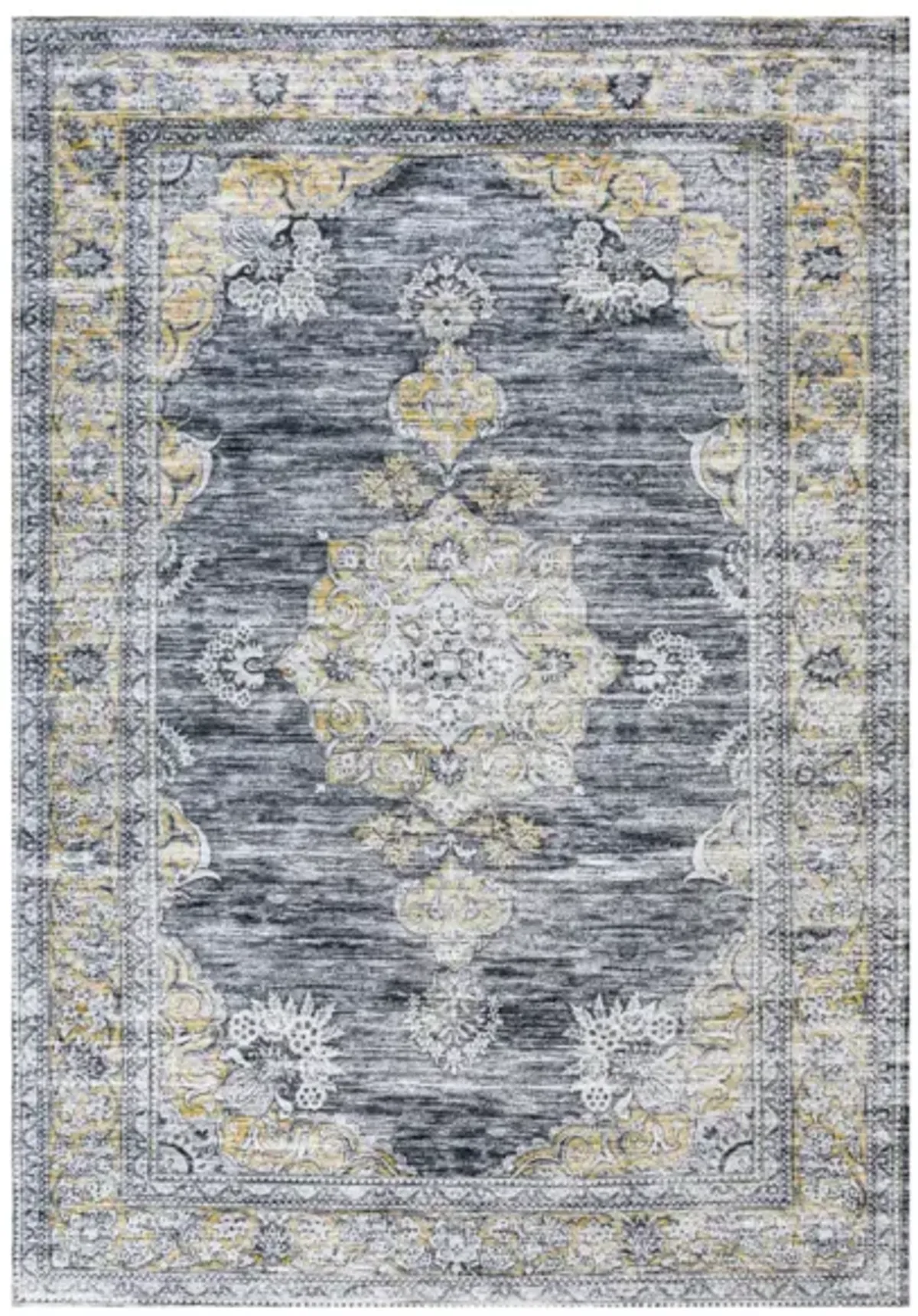 Bausch Bohemian Distressed Chenille Machine-Washable Area Rug