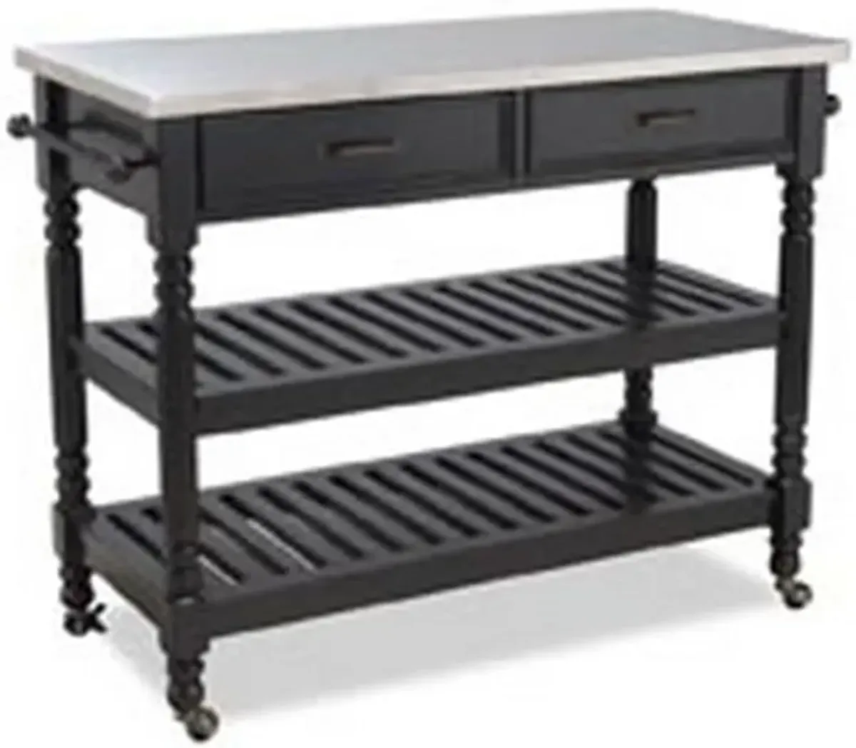 General Line Black Kitchen Cart