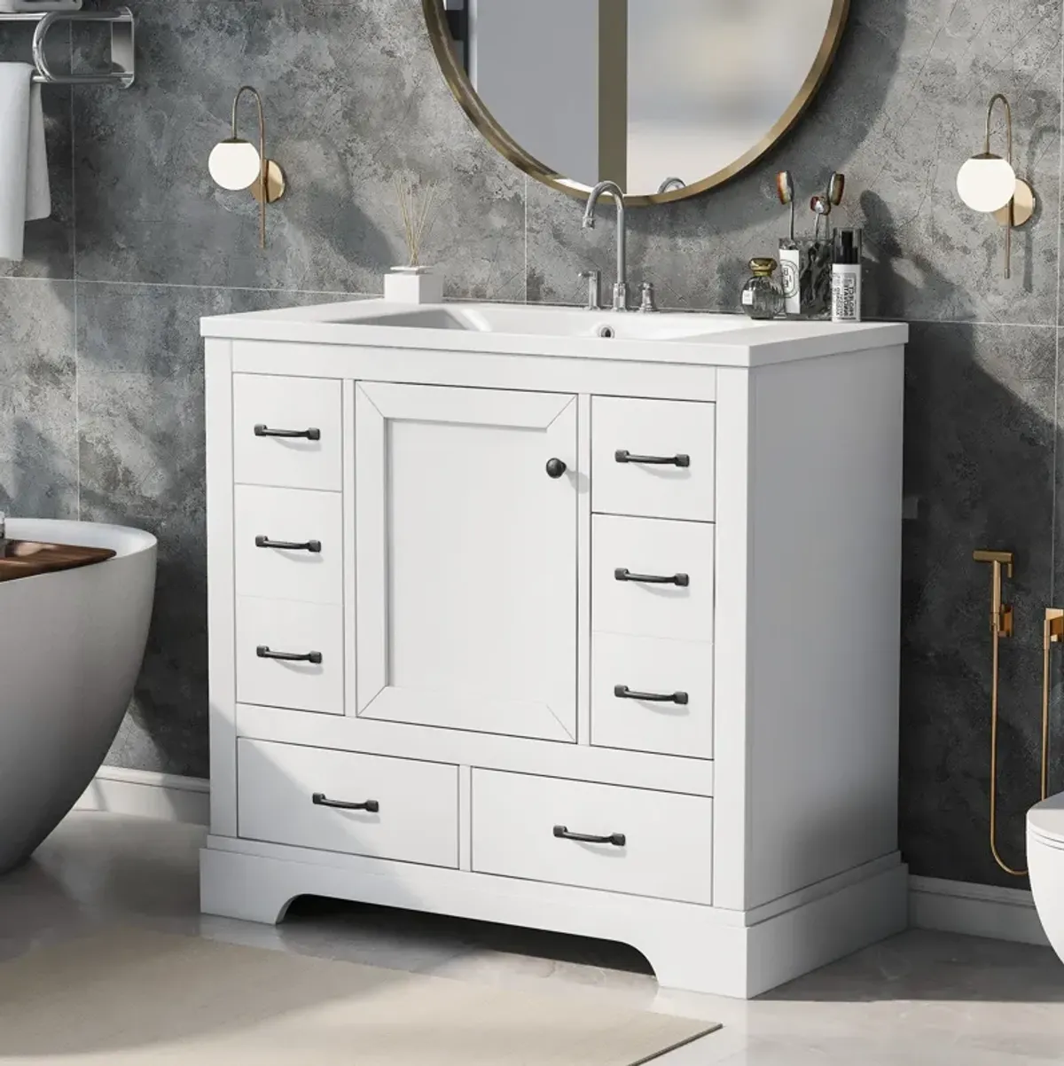 Merax 36" Bathroom Vanity with Sink Combo