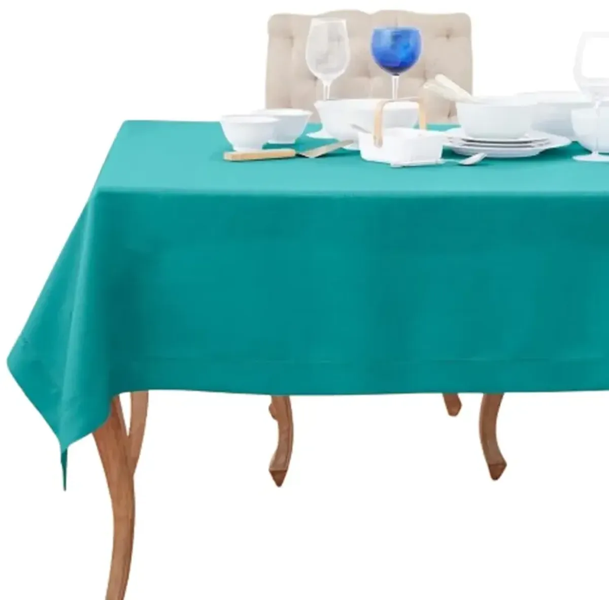 Solino Home 100% Pure Linen Tablecloth | Classic Hemstitch