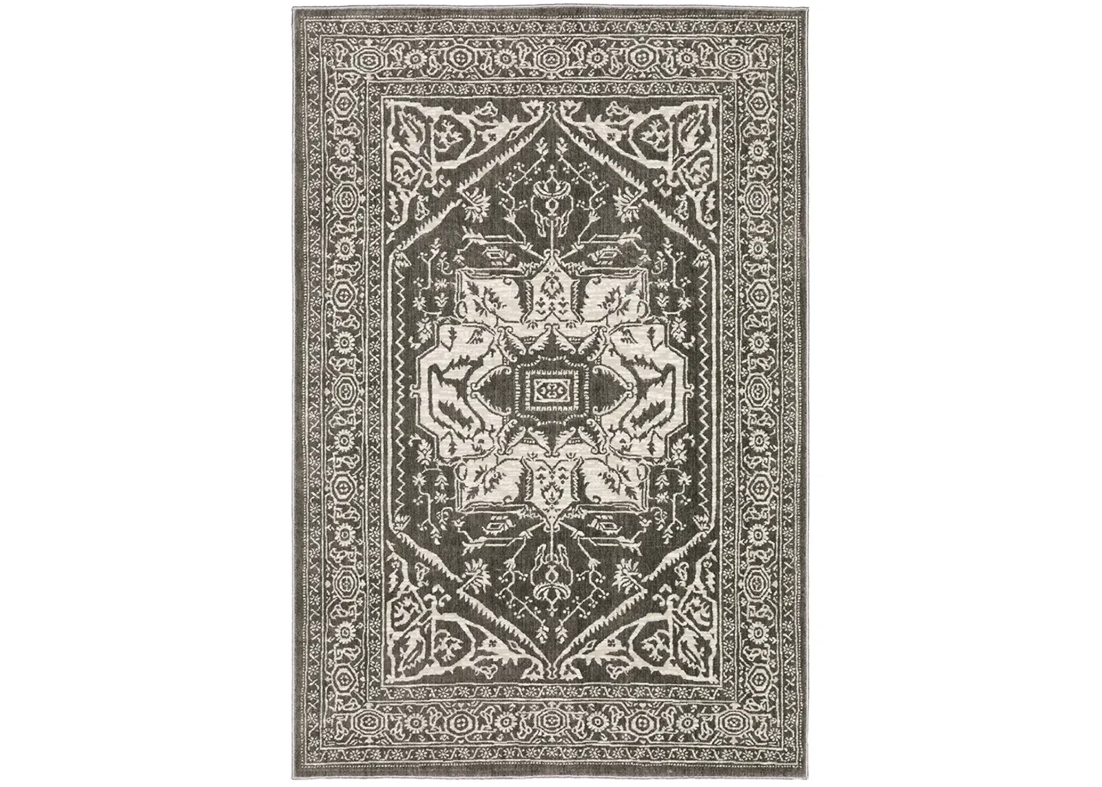 Intrigue 7'10" x 10'10" Grey Rug