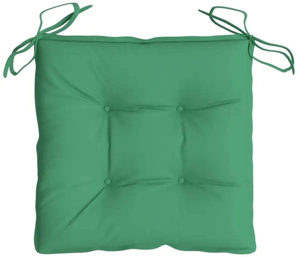 Zia Outdoor Cushion for Chair Set of 4, Non-Slip Ropes, Green Fabric - Benzara
