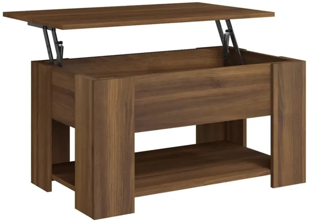 vidaXL Coffee Table Brown Oak 31.1"x19.3"x16.1" Engineered Wood