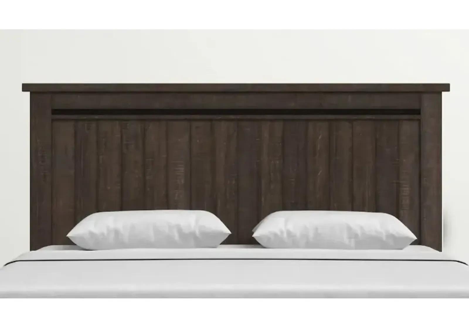 Jofran Madison County Rustic Reclaimed Pine Farmhouse Queen Panel Headboard