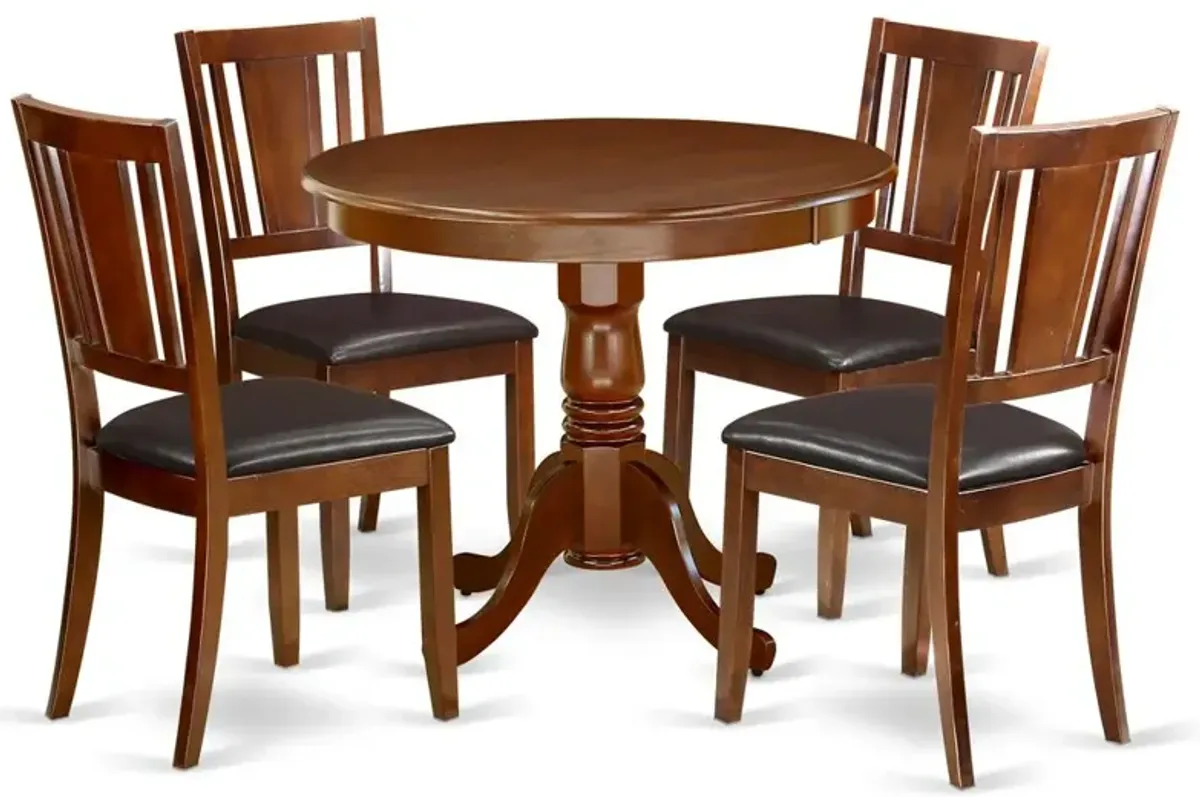 Dining Room Set Mahogany, ANDU5-MAH-LC
