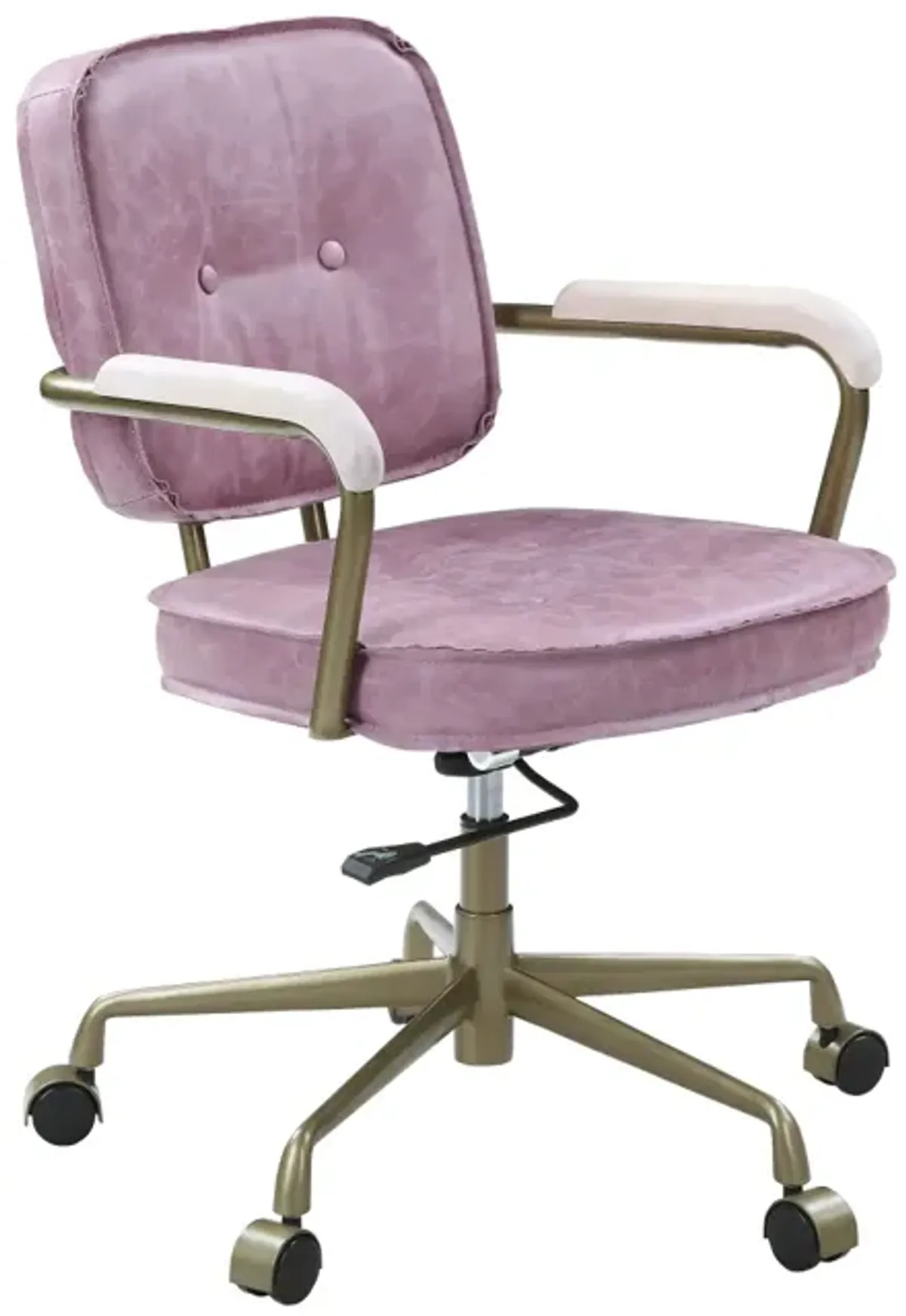 Seicross Office Chair In Pink Top Grain Leather Of