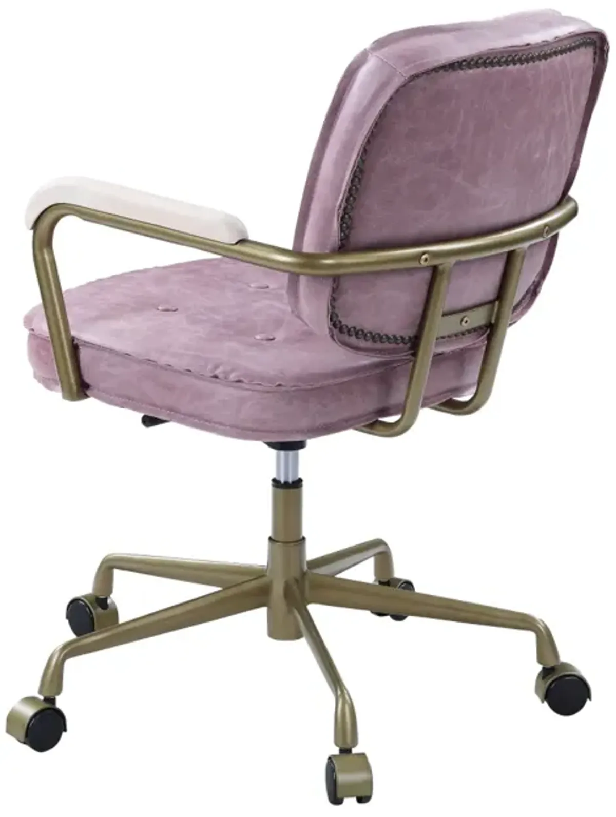 Seicross Office Chair In Pink Top Grain Leather Of