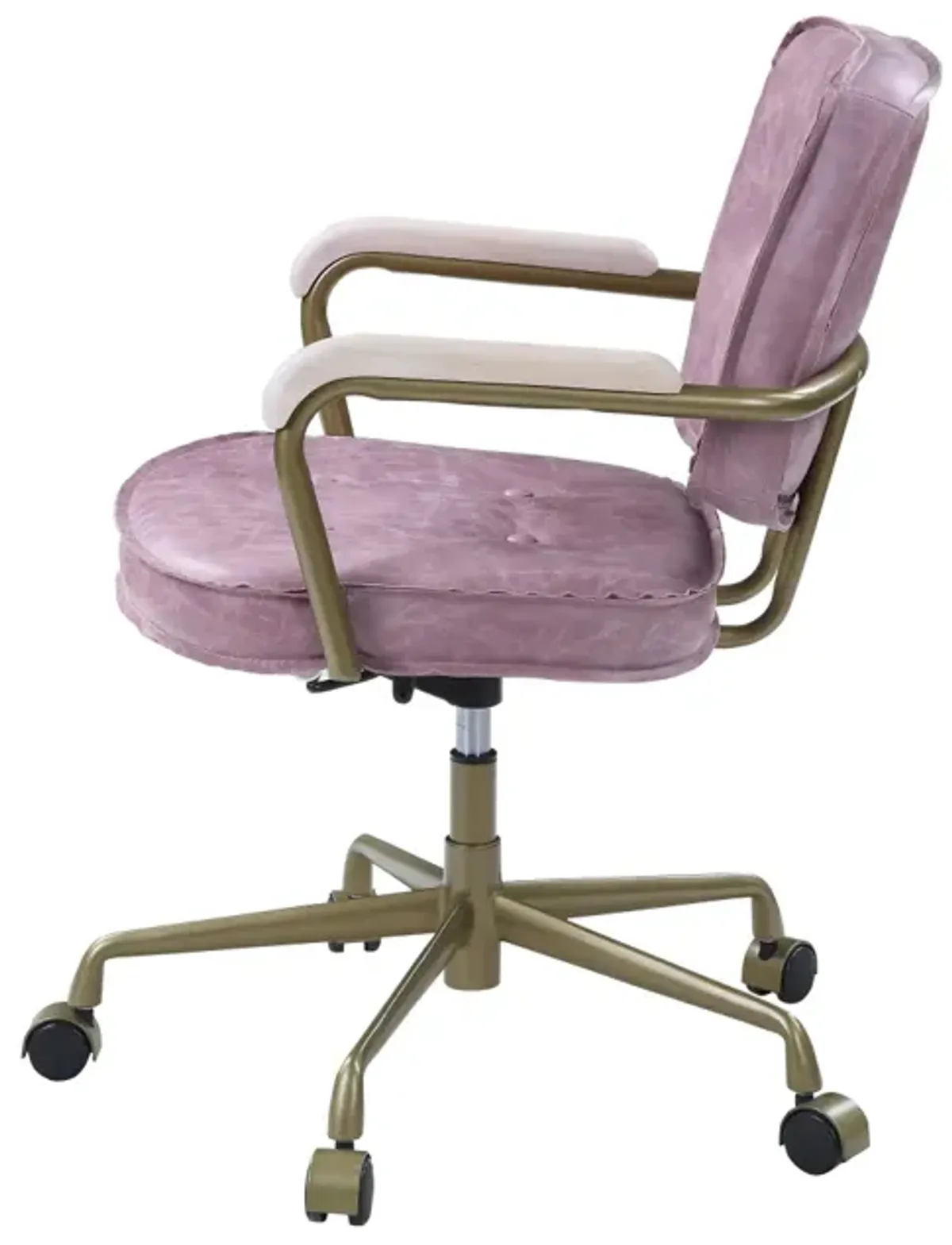 Seicross Office Chair In Pink Top Grain Leather Of