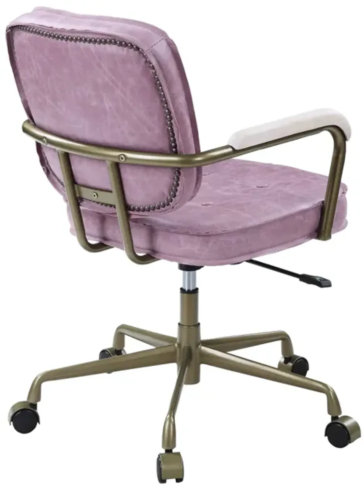 Seicross Office Chair In Pink Top Grain Leather Of