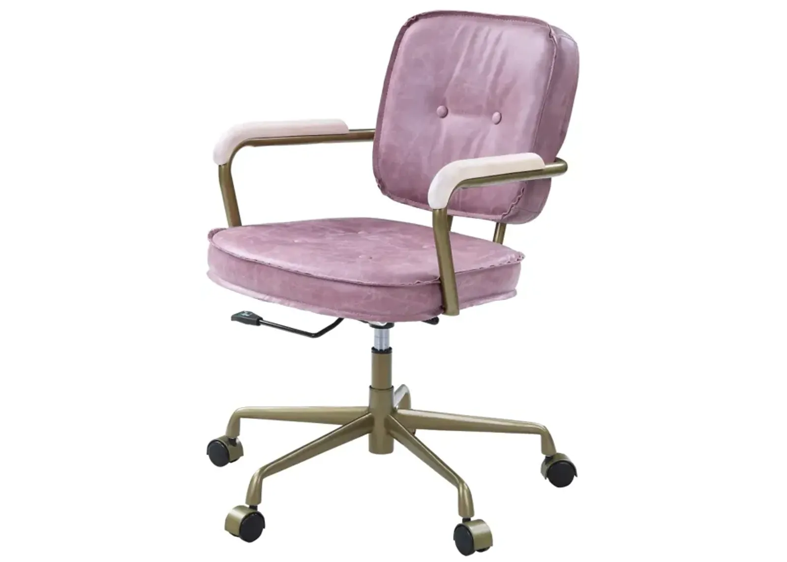 Seicross Office Chair In Pink Top Grain Leather Of