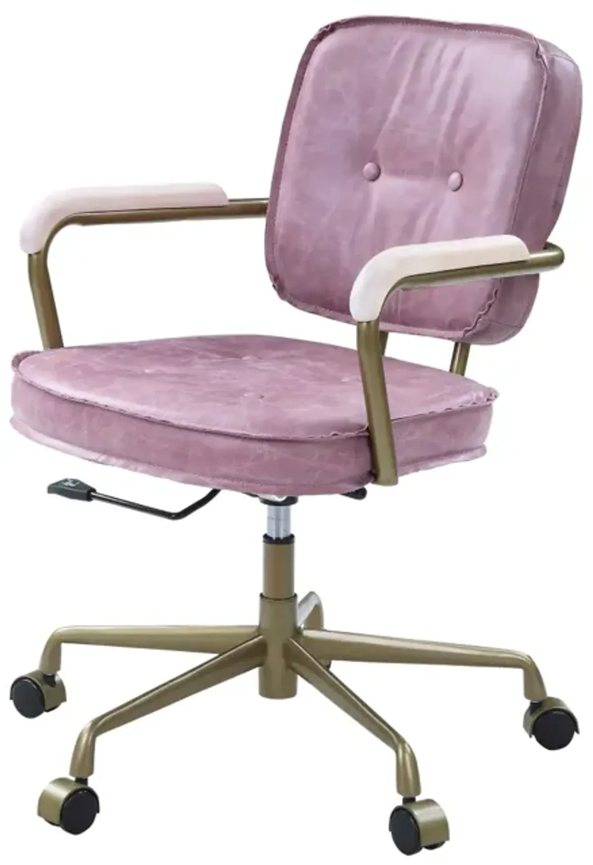 Seicross Office Chair In Pink Top Grain Leather Of