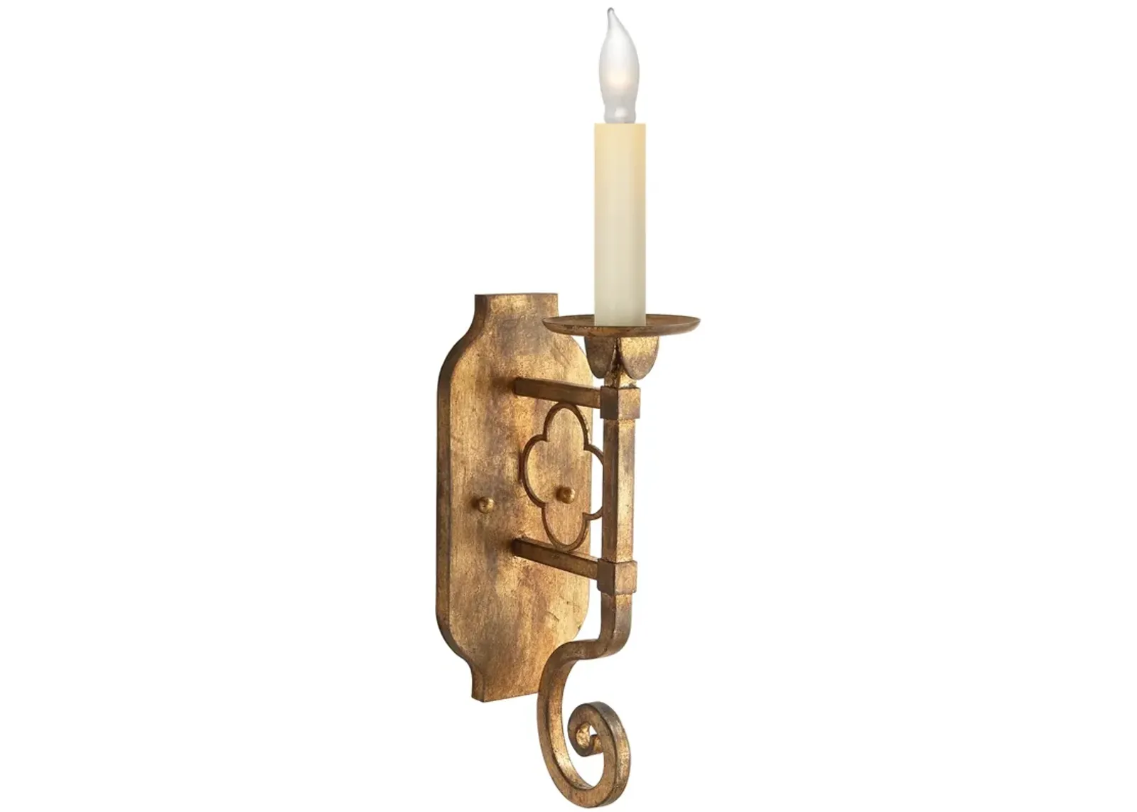 Margarite Single Sconce in Gilded Iron