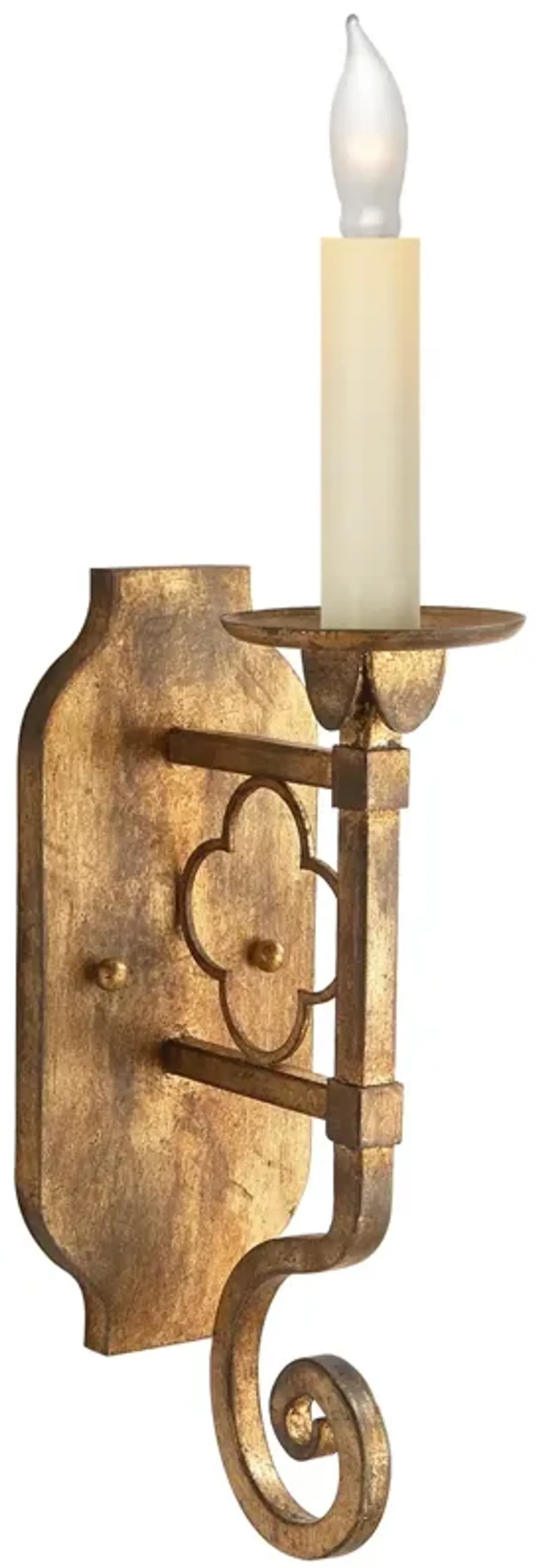 Margarite Single Sconce in Gilded Iron