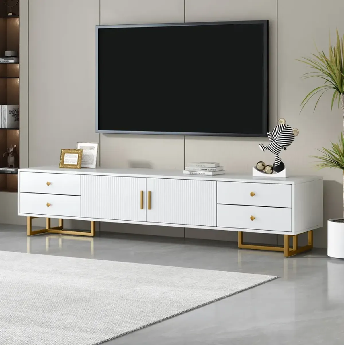 Merax Modern TV Stand with Storage Cabinet