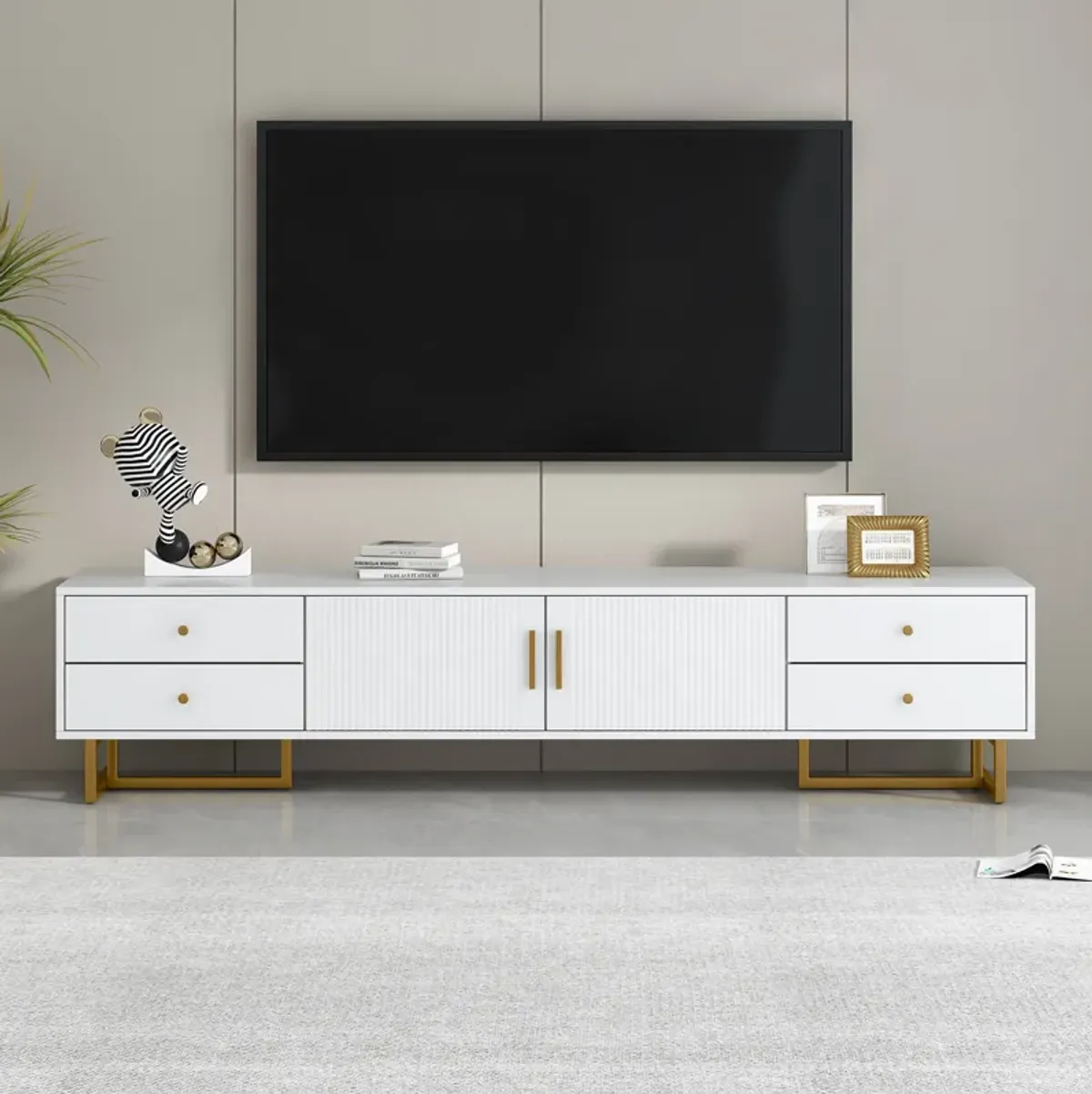 Merax Modern TV Stand with Storage Cabinet