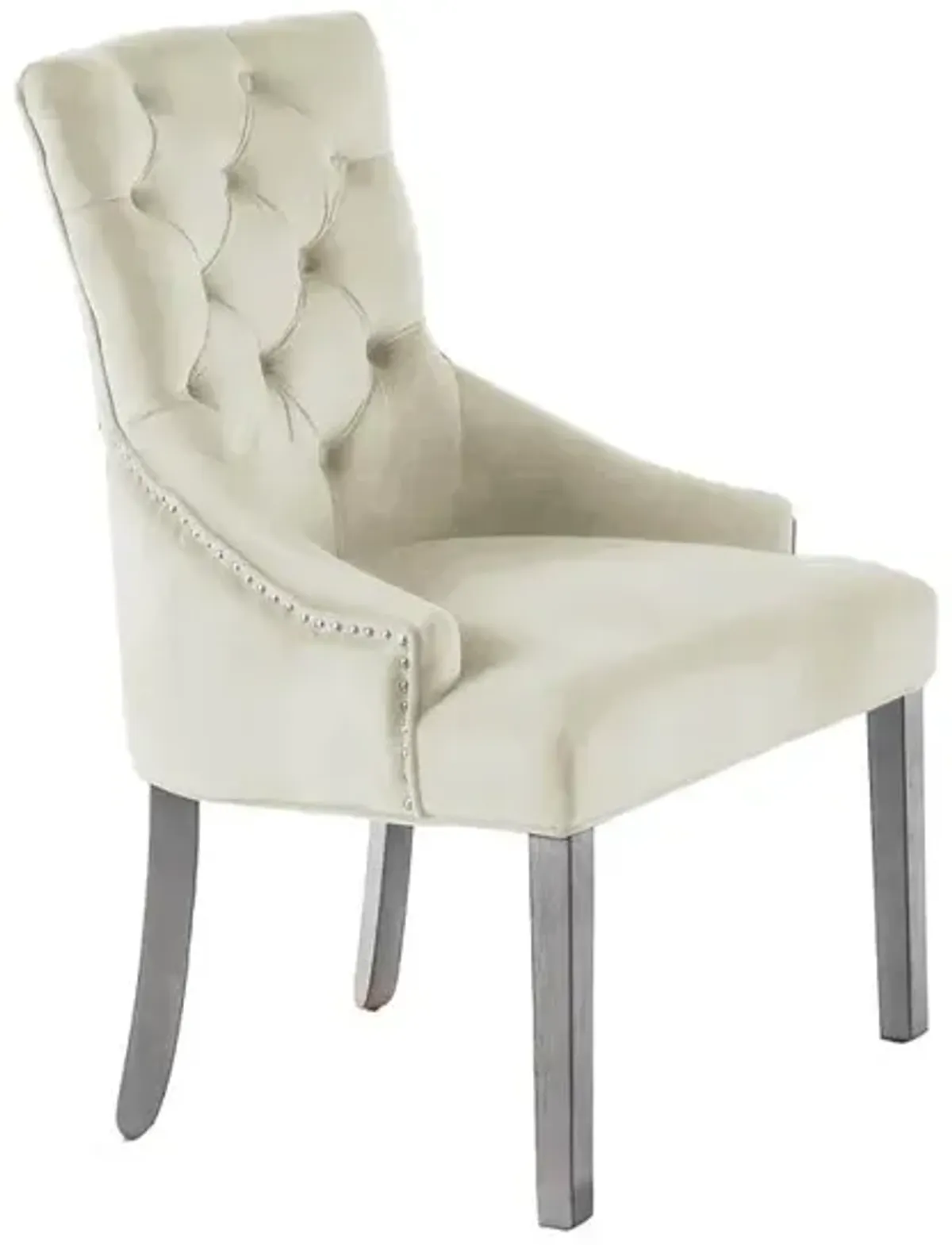 Jameson Velvet Upholstered Dining Chairs in Beige (Set of 2)