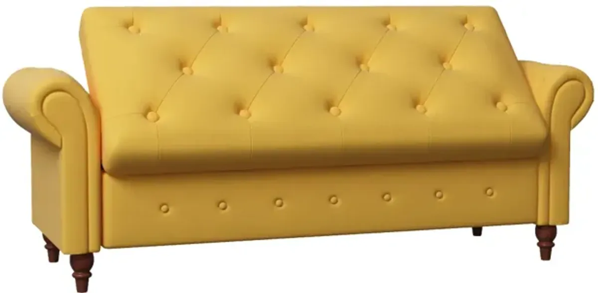 63" Bed Bench Yellow Fabric