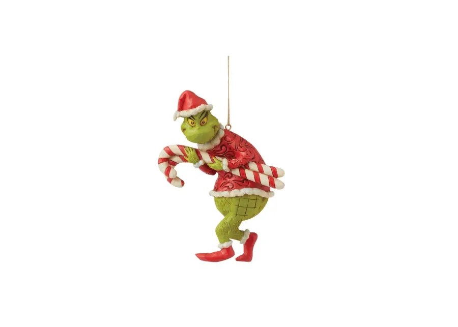 Dept 56 The Grinch with Candy Canes Christmas Ornament