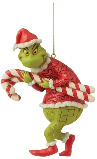 Dept 56 The Grinch with Candy Canes Christmas Ornament