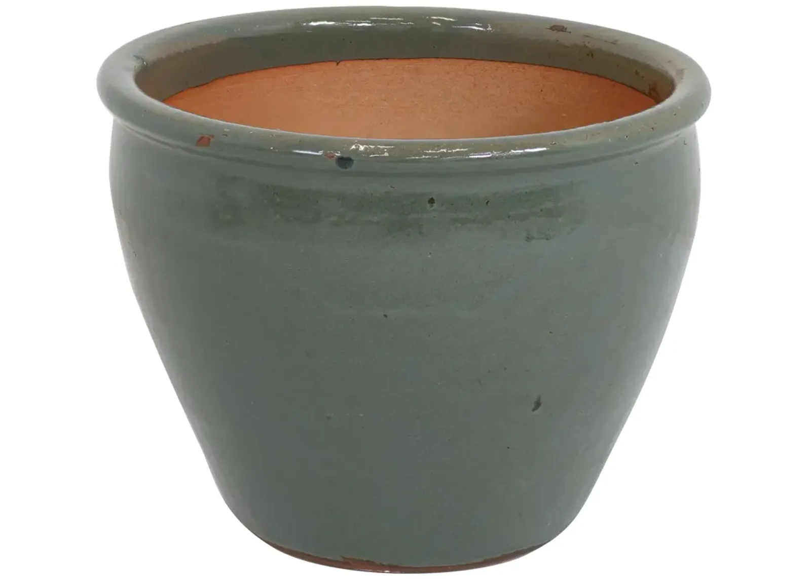 Sunnydaze 15 in Chalet High-Fired Glaze Ceramic Planter