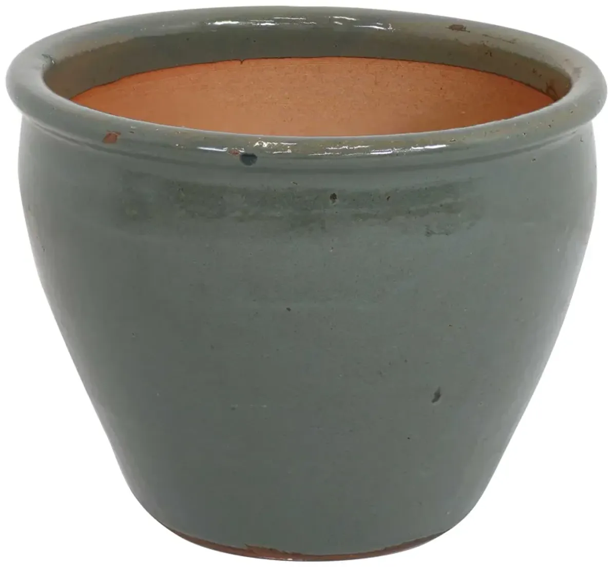 Sunnydaze 15 in Chalet High-Fired Glaze Ceramic Planter