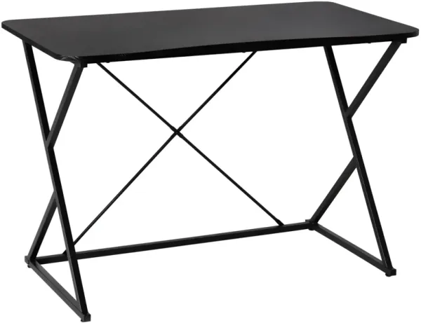 Black Corner Workstation: Sturdy Modern Design Laptop Desk