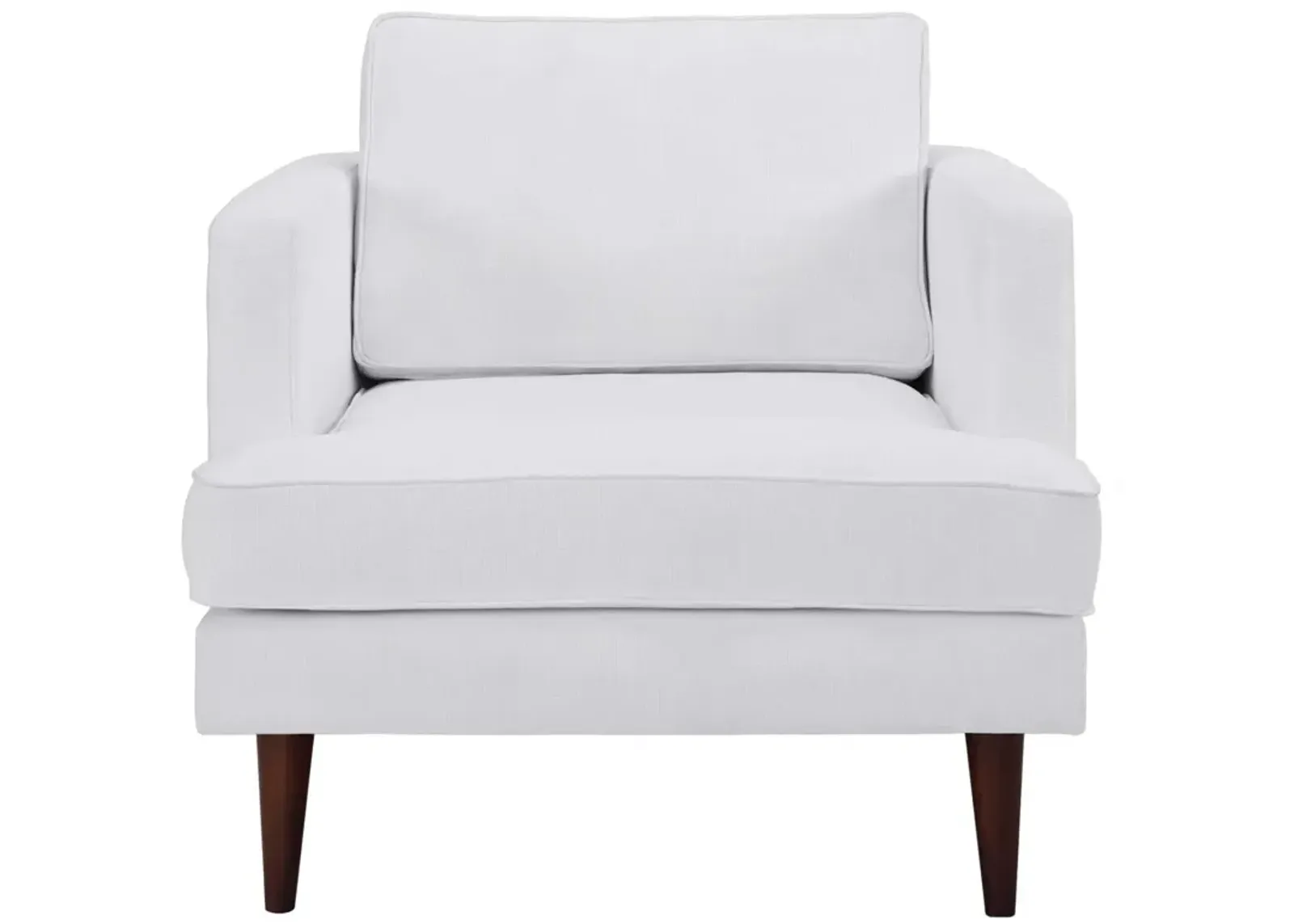 Modway Agile Upholstered Fabric Contemporary Modern Lounge Accent Arm Chair In White