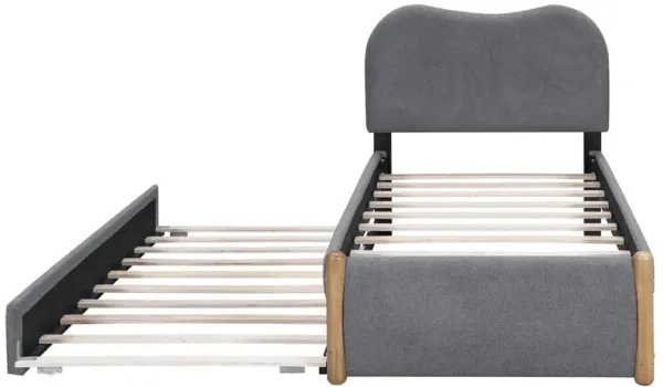 Upholstered Platform Bed with Wooden Legs for a Stylish and Sturdy Bedroom Design