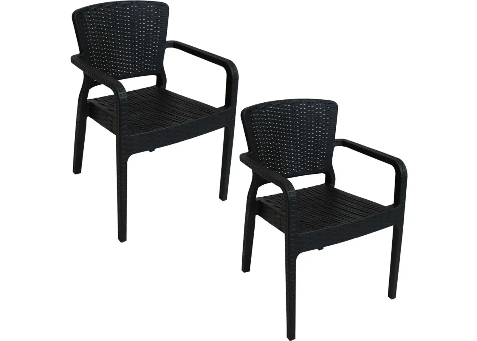 Sunnydaze Segonia Plastic Stackable Dining Armchair