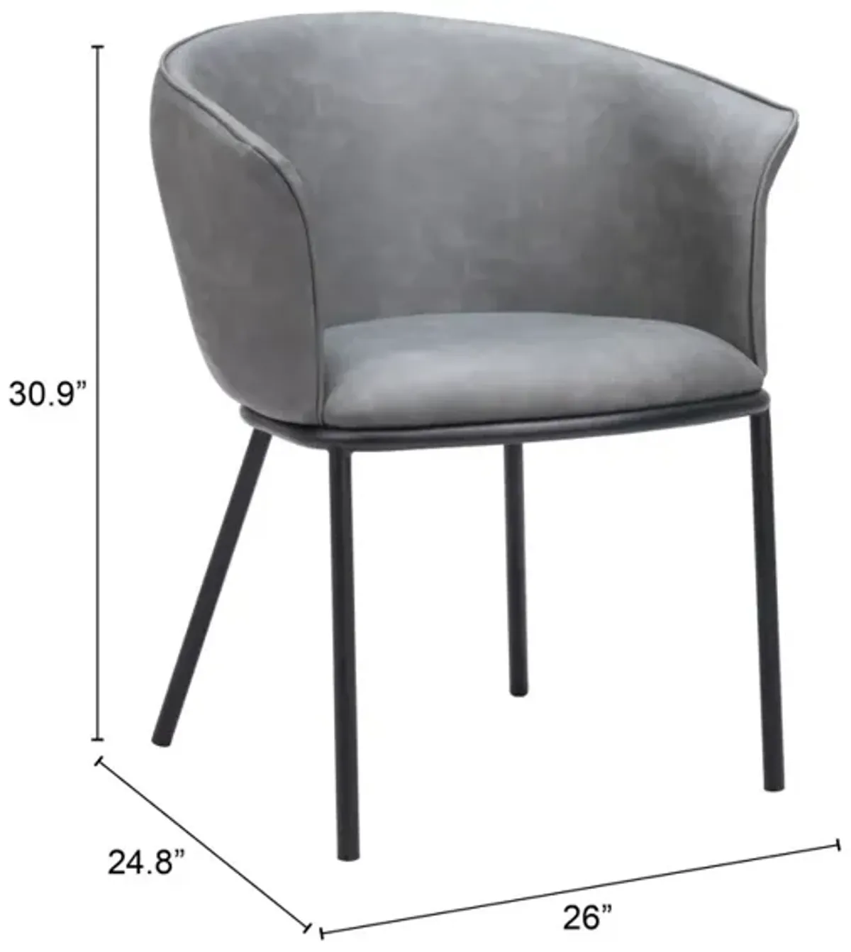 Garston Dining Chair Gray