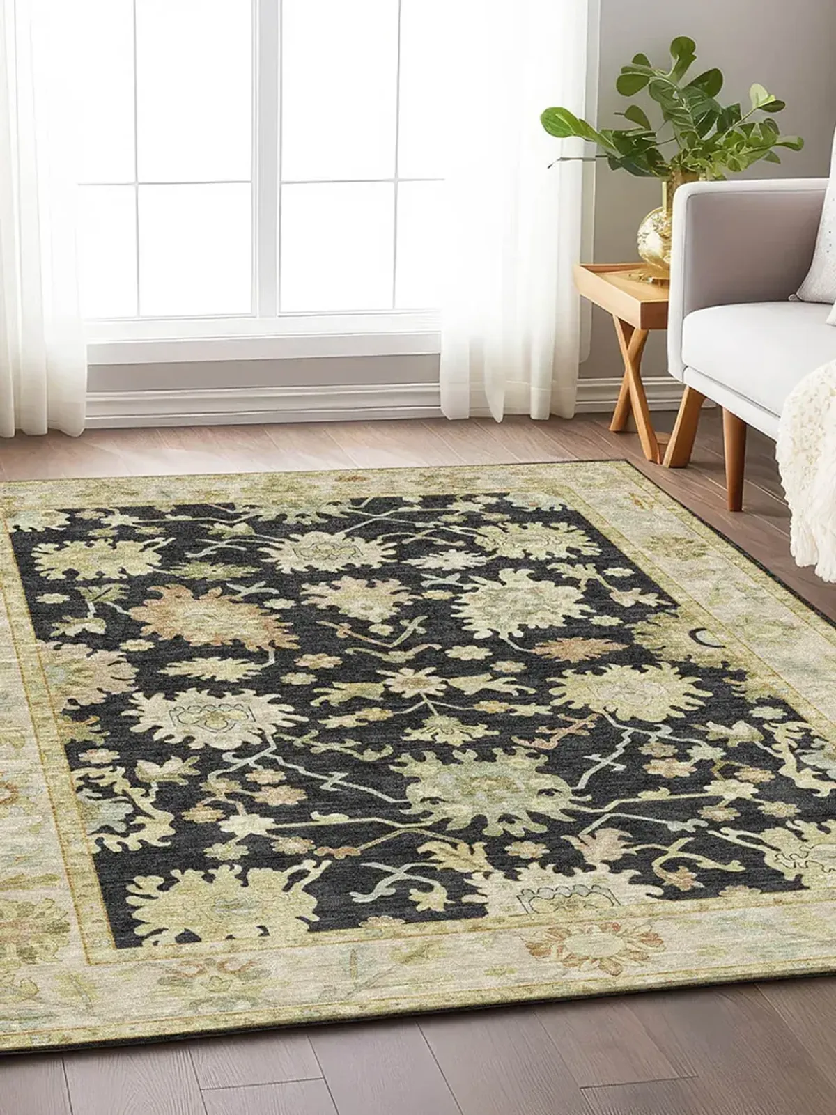 Hatay HY2 Black 8' x 10' Rug