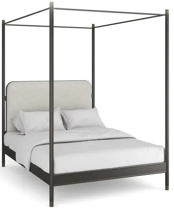 Campaign King Bed with Canopy