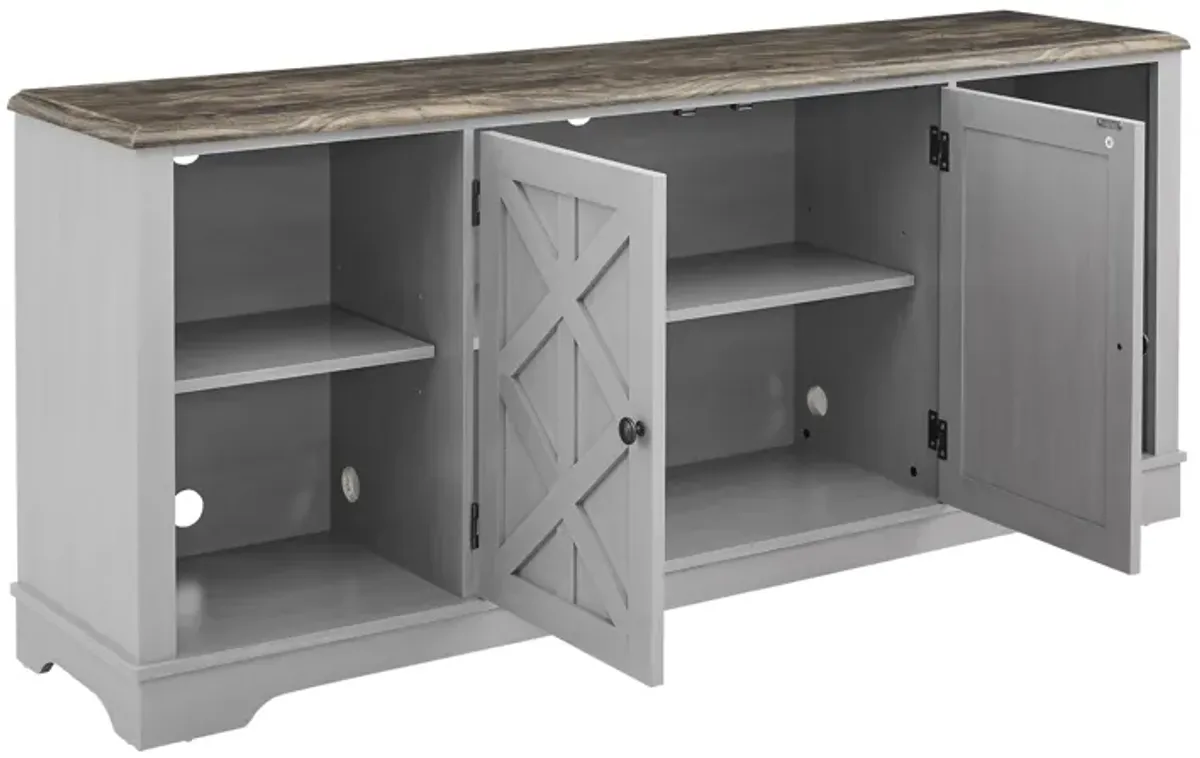 FESTIVO 70-inch Extra-Wide Rustic TV Stand for 80" TVs