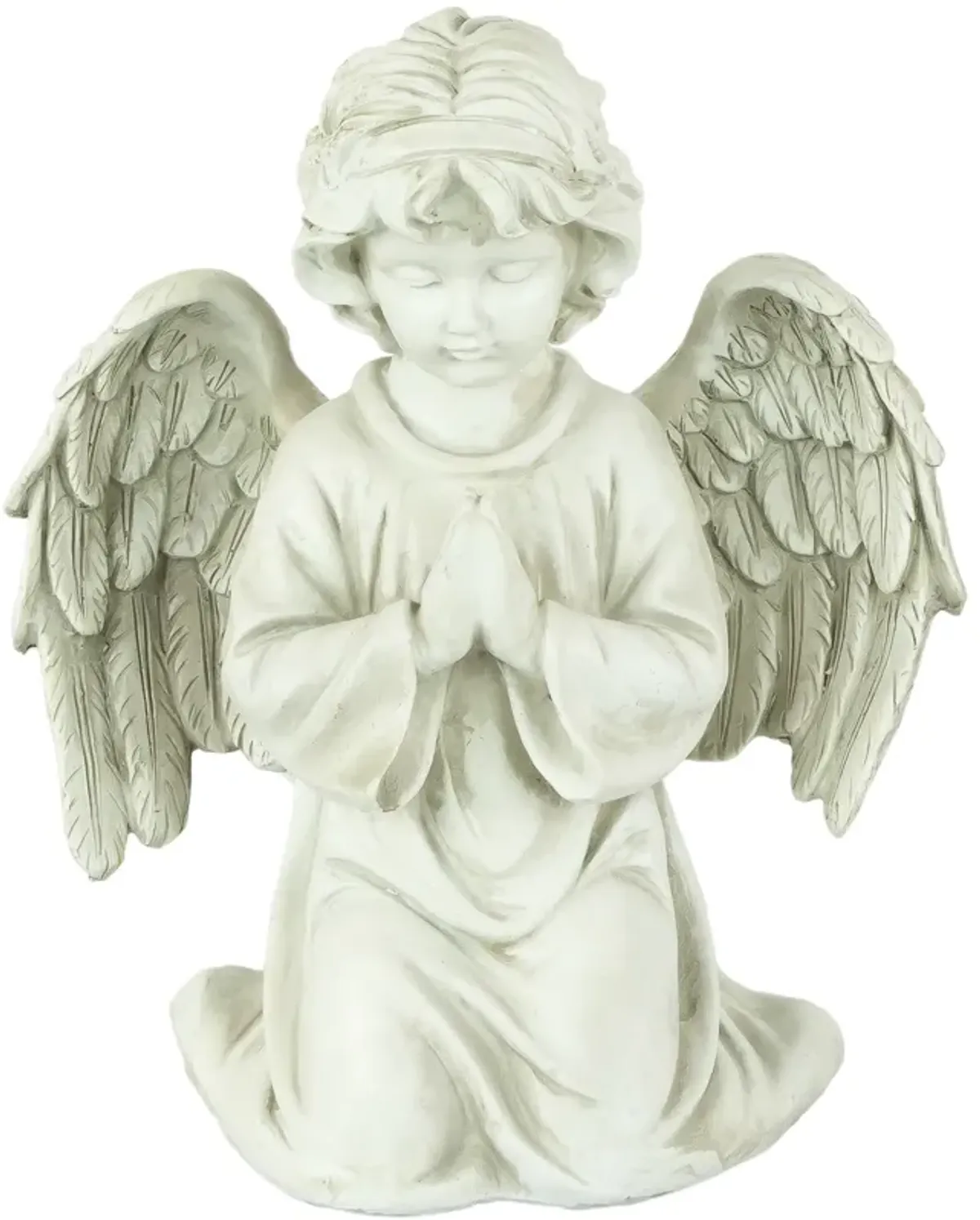 15" Kneeling in Prayer Cherub Outdoor Garden Statue