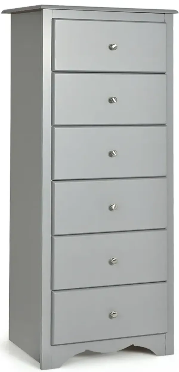 6-Drawer Chest Dresser Cabinet for Organized Clothes Storage