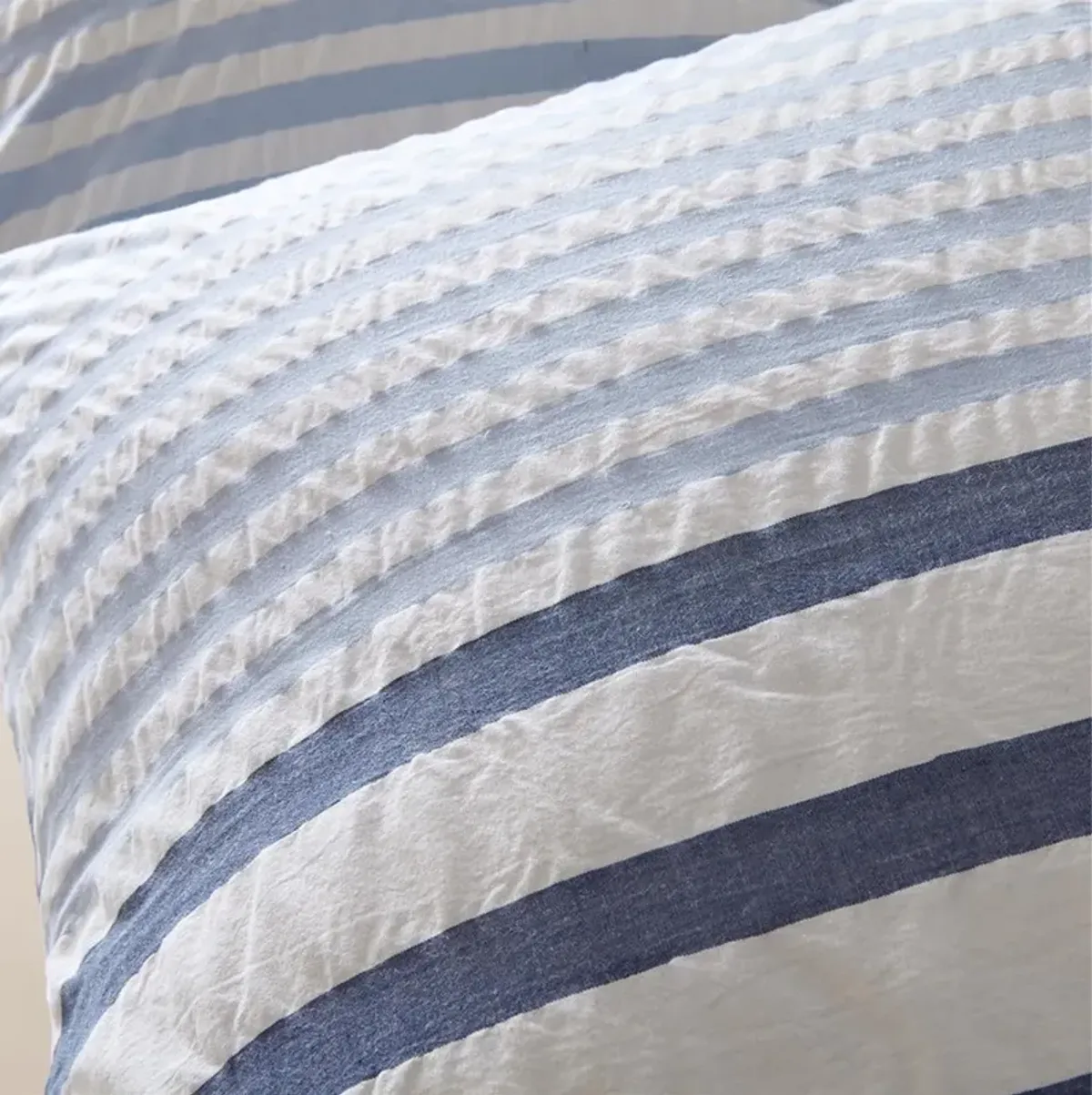 Gracie Mills Santiago Seersucker Striped Cotton Comforter Set