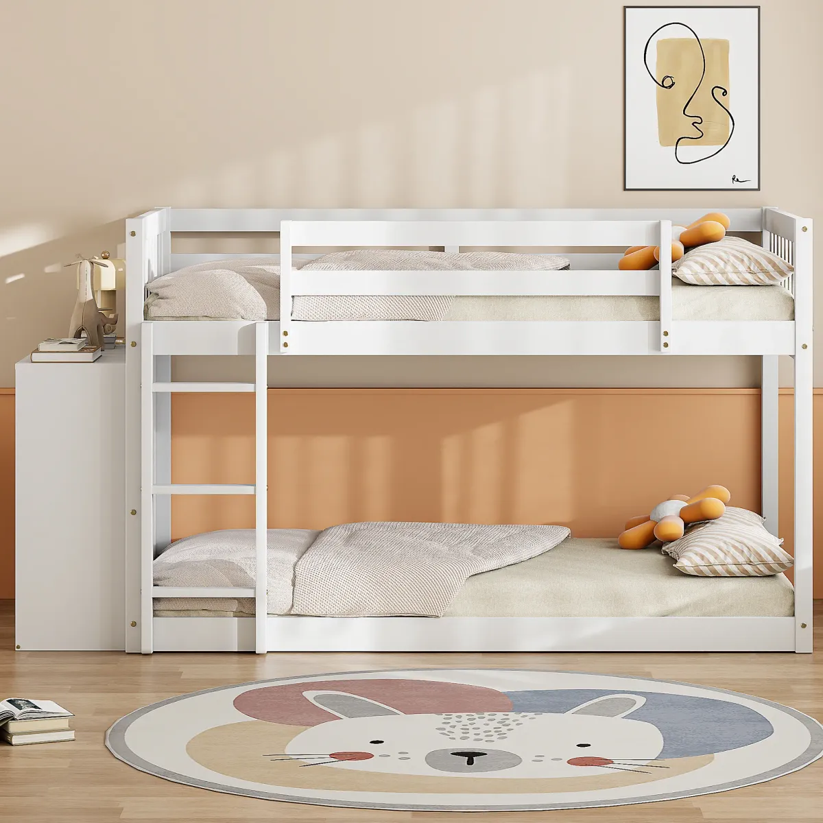 Merax Modern Bunk Bed with 4 Drawers