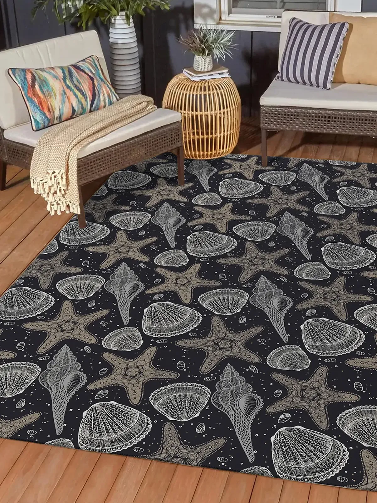 Seabreeze SZ4 Black 9' x 12' Rug