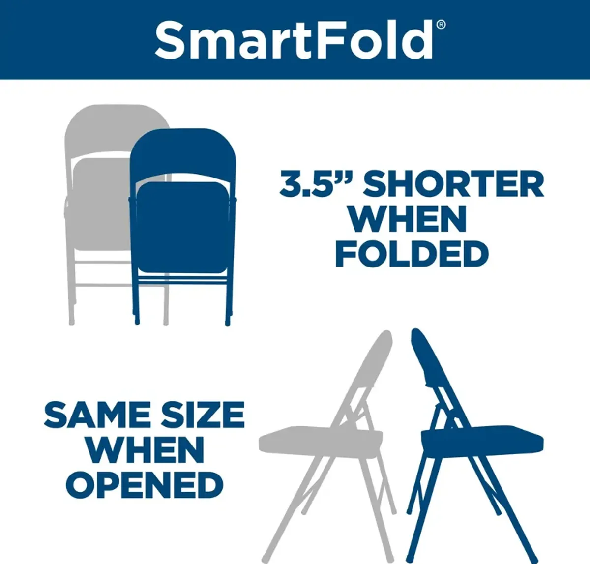 COSCO SmartFold® Fabric Folding Chairs 4-Pack