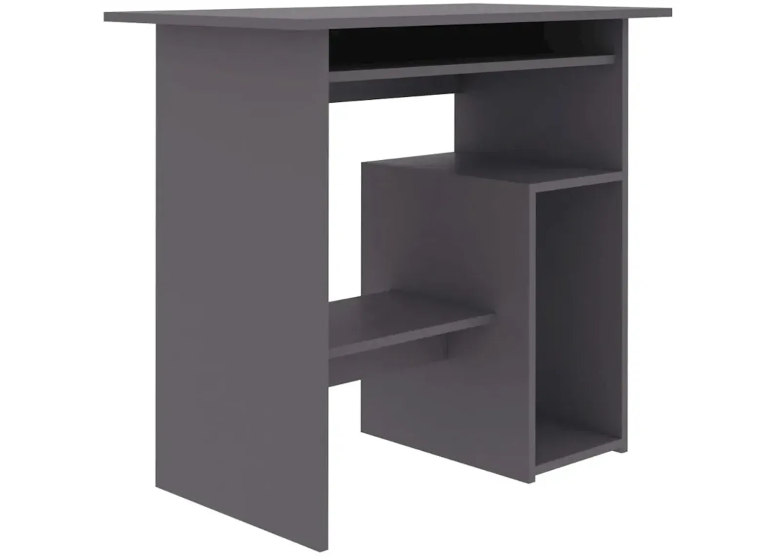 vidaXL Desk Gray 31.5"x17.7"x29.1" Chipboard, 801366