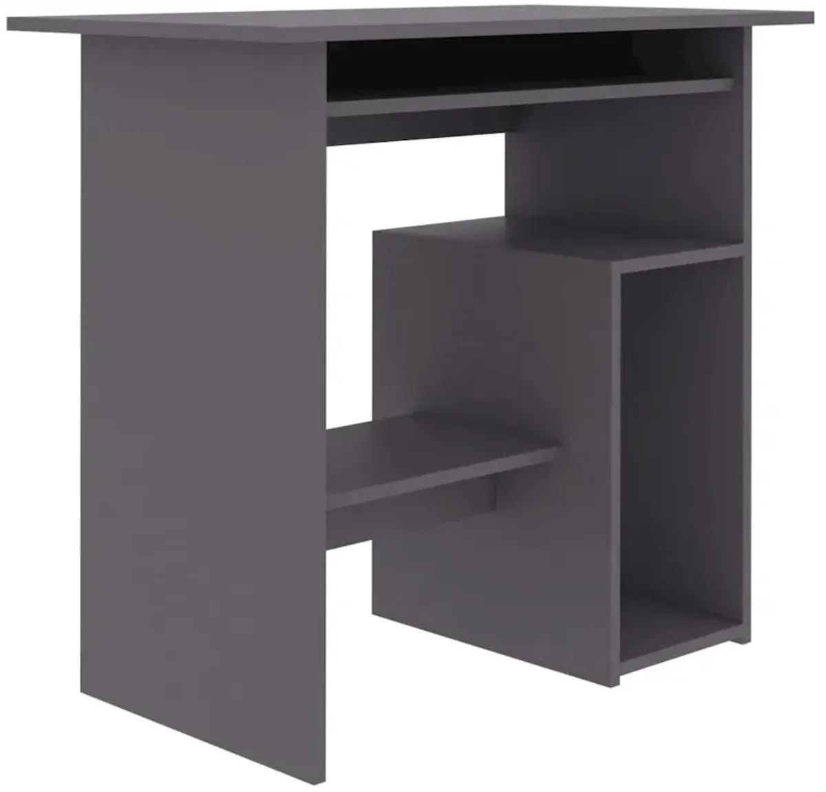 vidaXL Desk Gray 31.5"x17.7"x29.1" Chipboard, 801366